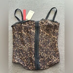 Popilush Leopard Print Corset Top
